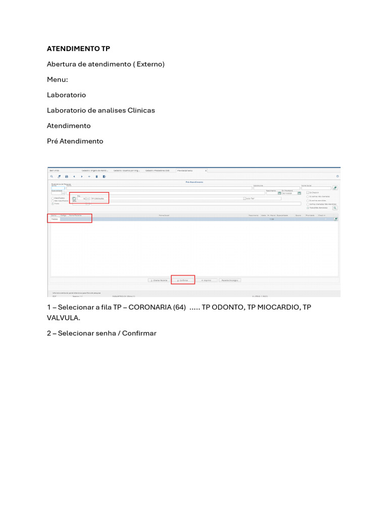 Guia de Atendimento TP para Pacientes | PDF