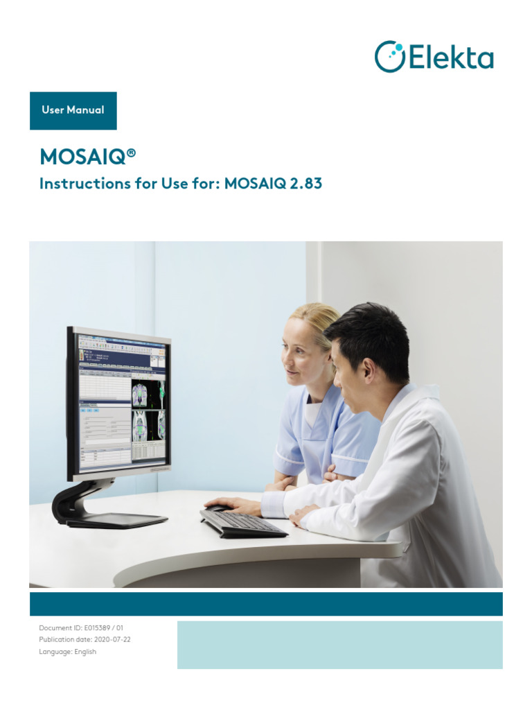 MOSAIQ 2.83 User Manual Guide | PDF | Medical Imaging | Radiation Therapy