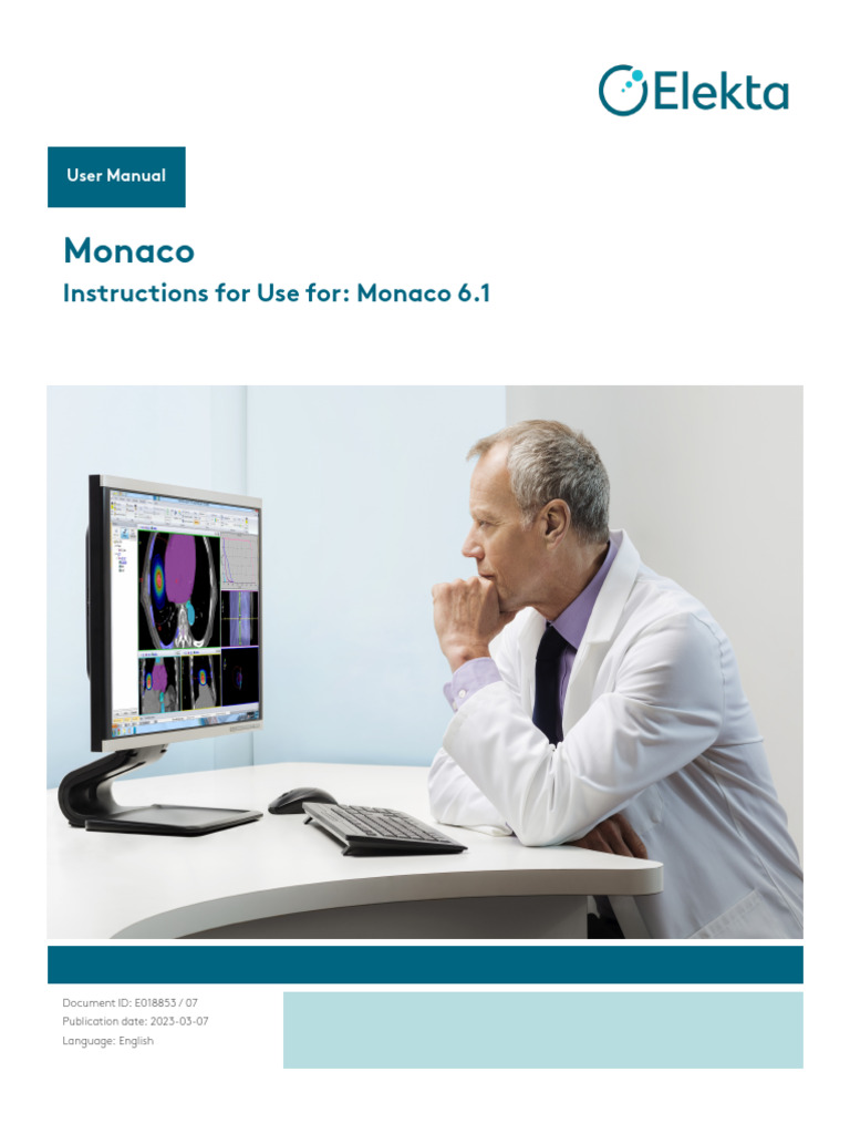 Monaco 6.1 User Manual Guide | PDF | Radiation Therapy