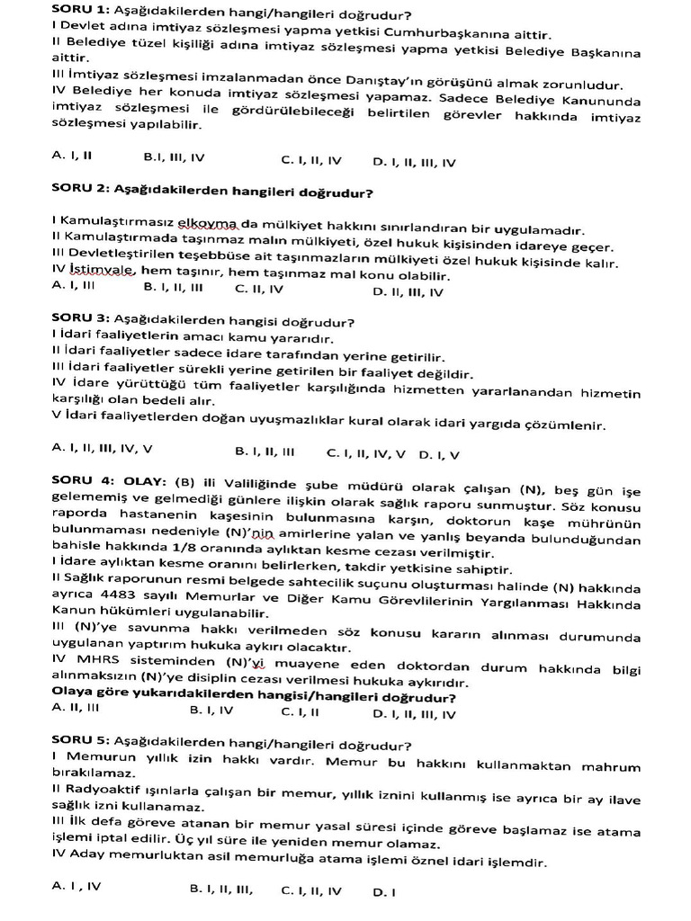 Idare Soru | PDF