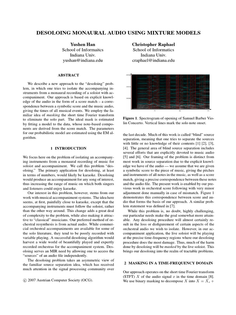 Desoloing Mournful Audio with Models | PDF | Applied Mathematics ...