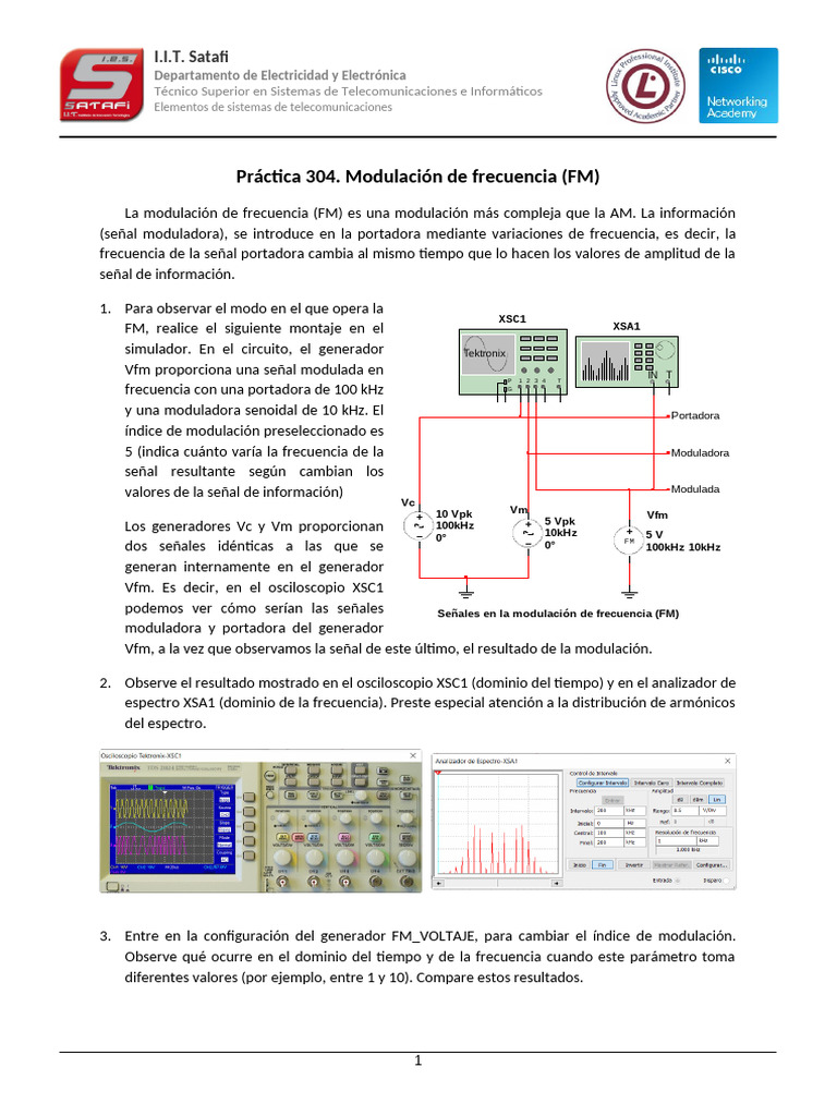 P304 Modulacion Frecuencia(FM) | PDF | Modulación de frecuencia | Radio