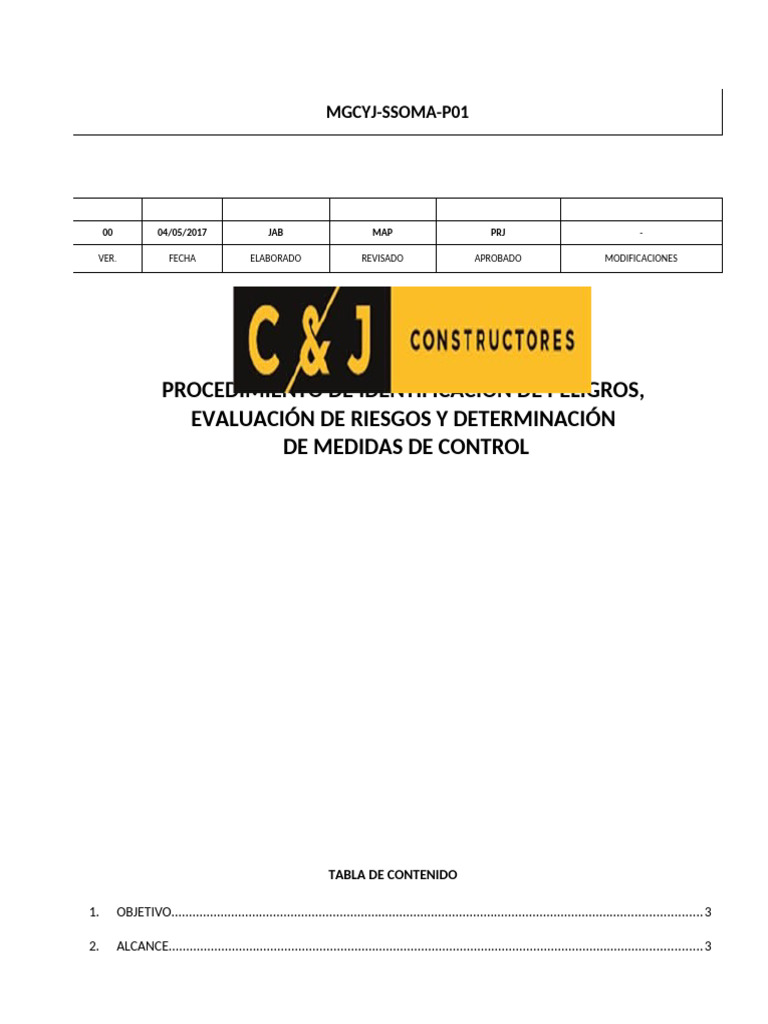 Identificación y Control de Riesgos Laborales | PDF | Riesgo ...