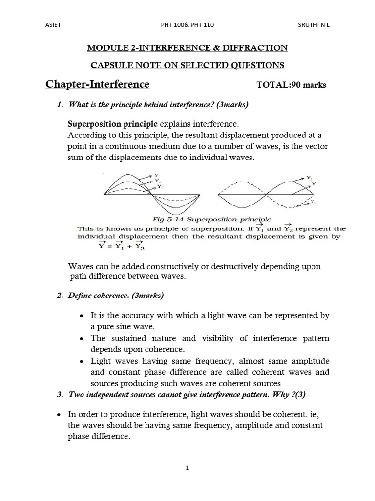 144758191 Capsule Notes 2 Converted | PDF | Diffraction | Waves