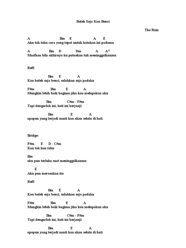 Chord Lagu Cinta dan Kepergian | PDF | Seni | Puisi
