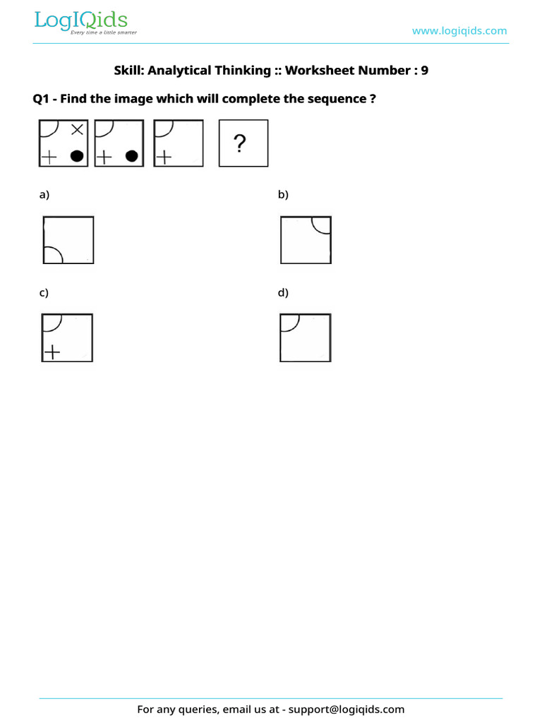 Analytical Thinking Worksheet 9 | PDF