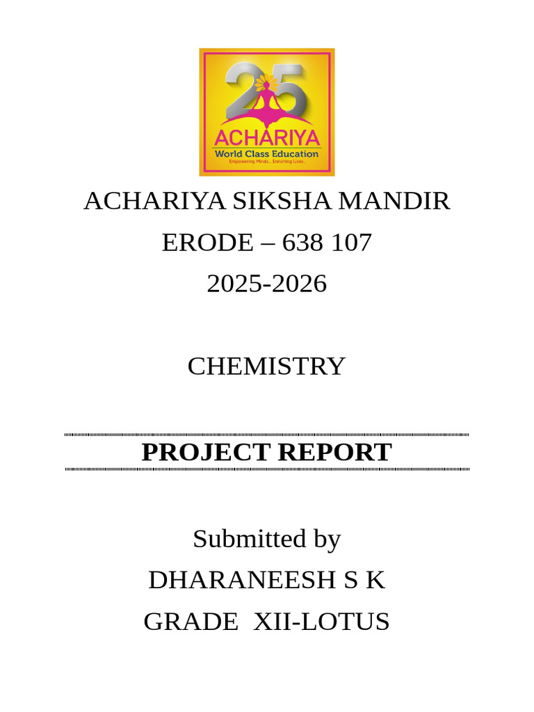 Sk Chem Project | PDF