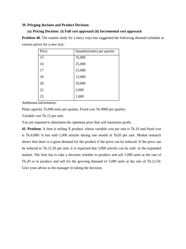 Pricing and Product Decision Analysis | PDF | Prices | Marketing