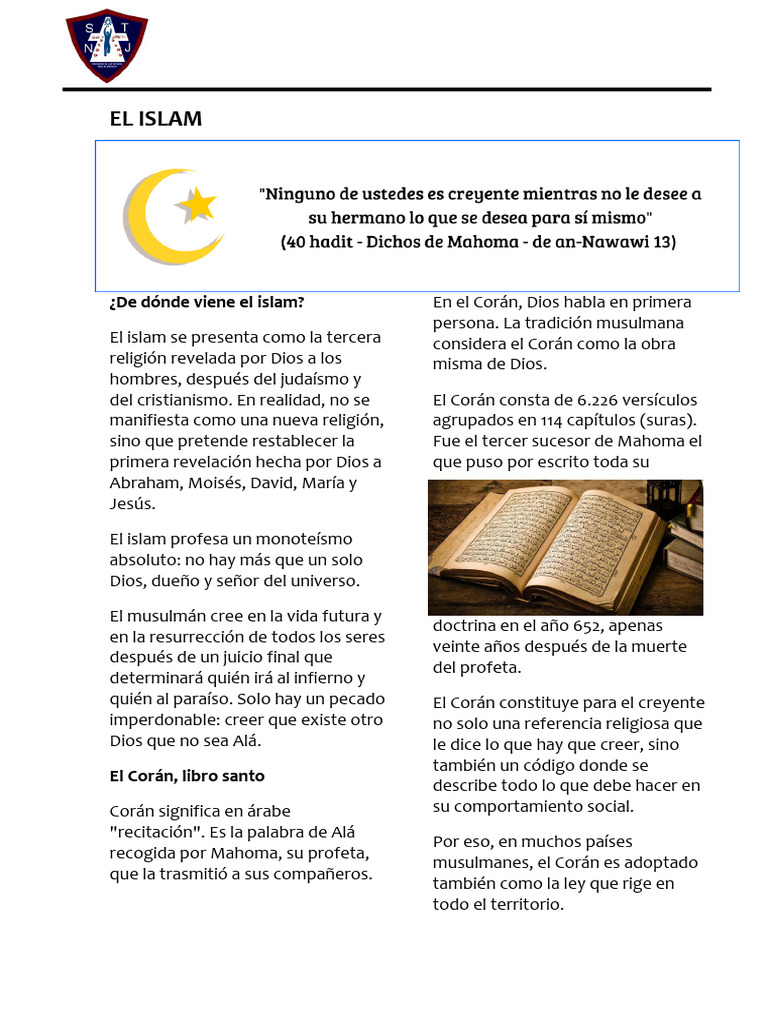 Introducción al Islam y sus principios | PDF | Mahoma | Corán