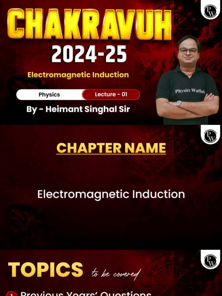 Electromagnetic Induction-Class Notes | PDF