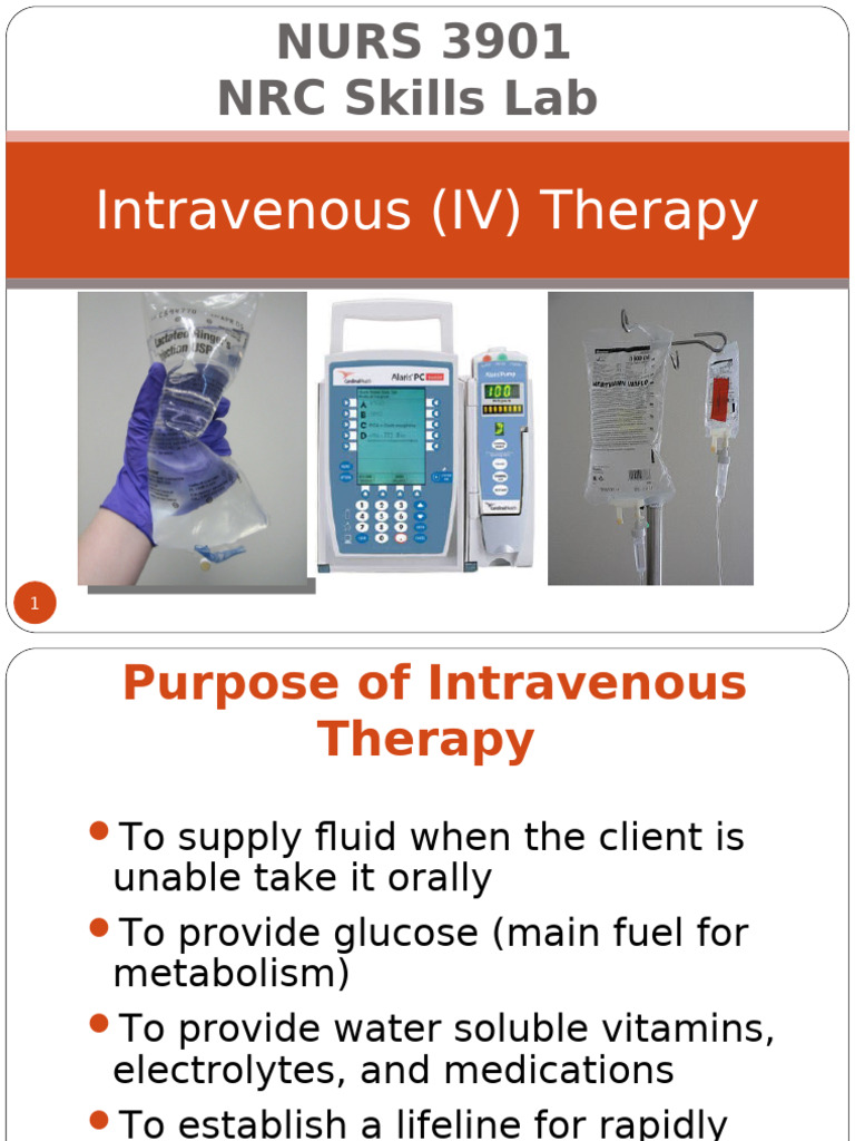 IV Therapy | PDF | Intravenous Therapy | Saline (Medicine)