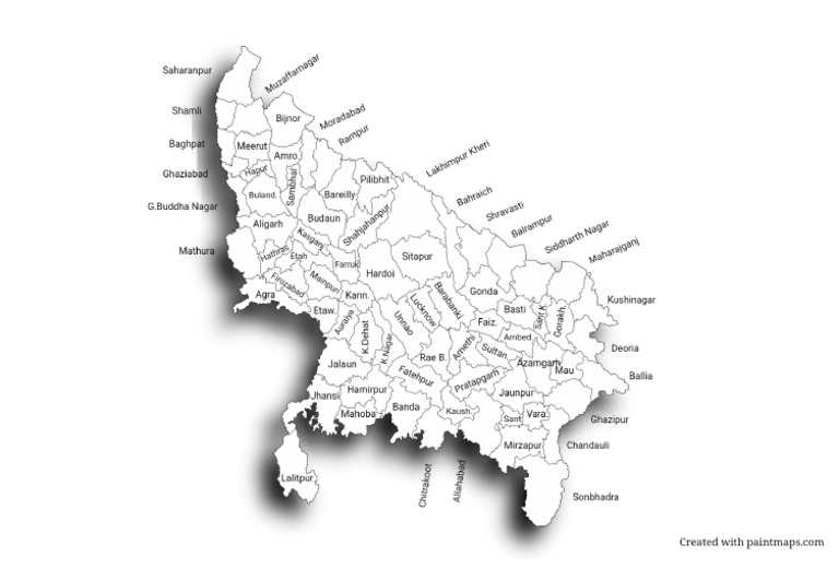 Uttar Pradesh Map Chart | PDF