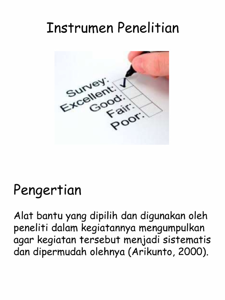 Instrumen Penelitian | PDF