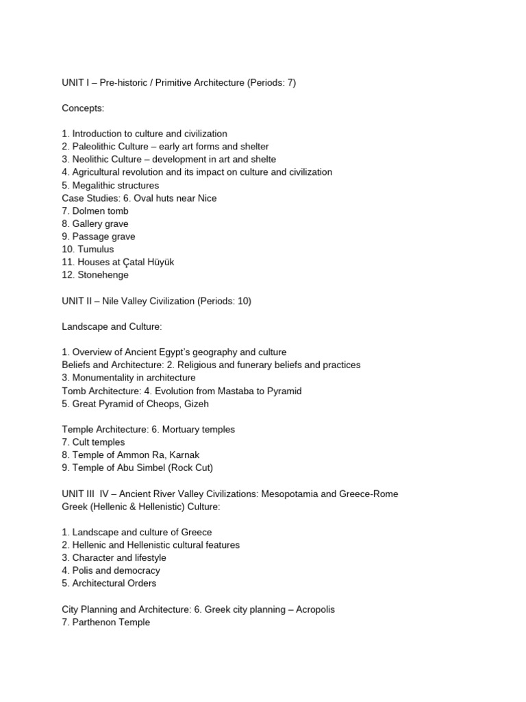 Prehistoric to Ancient Architecture Overview | PDF