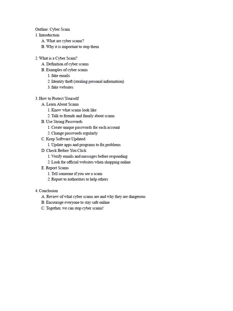 Understanding and Preventing Cyber Scams | PDF