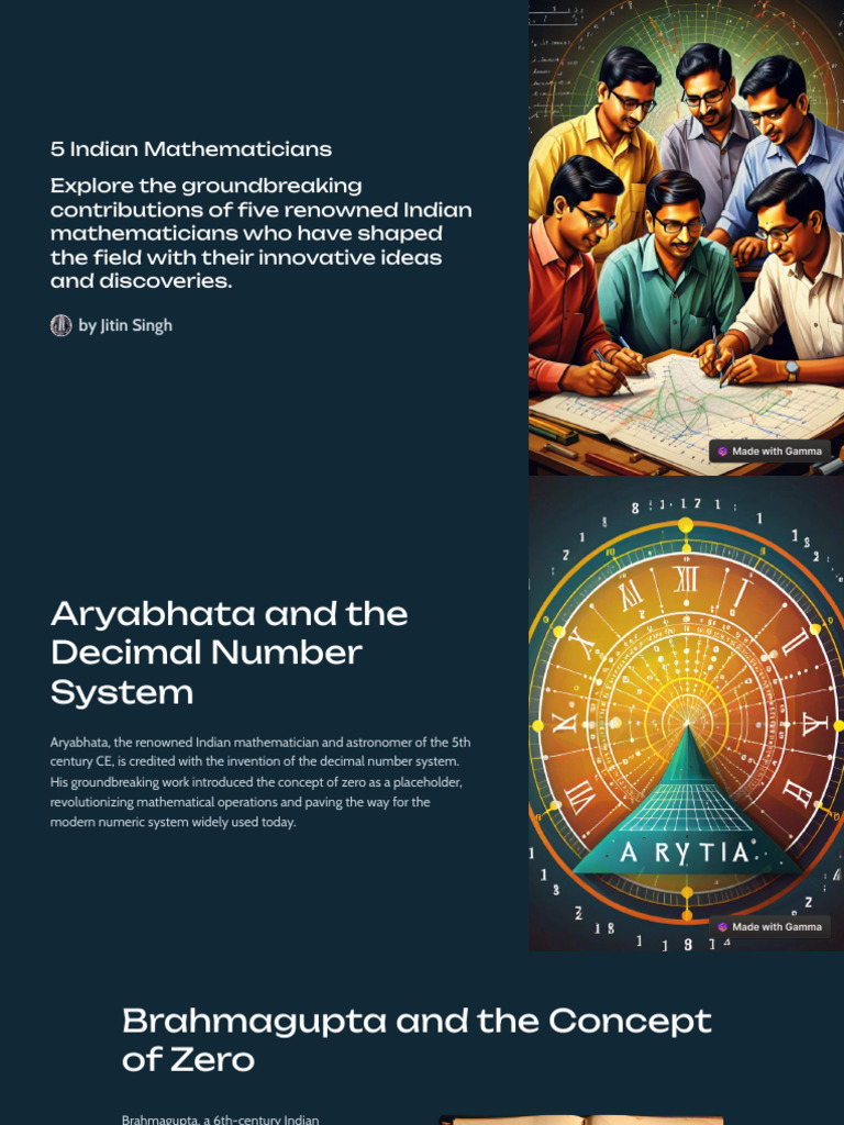 Indian Mathematicians' Impact on Math | PDF | Trigonometry | Mathematics