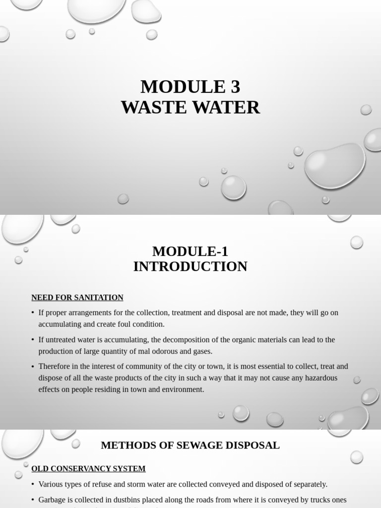 Wastewater Management and Treatment Methods | PDF | Sanitary Sewer | Sewage