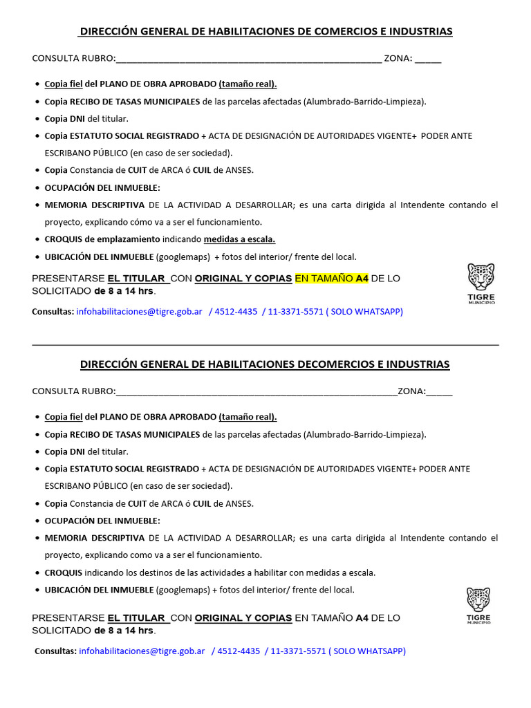 Requisitos para Habilitación de Comercios | PDF