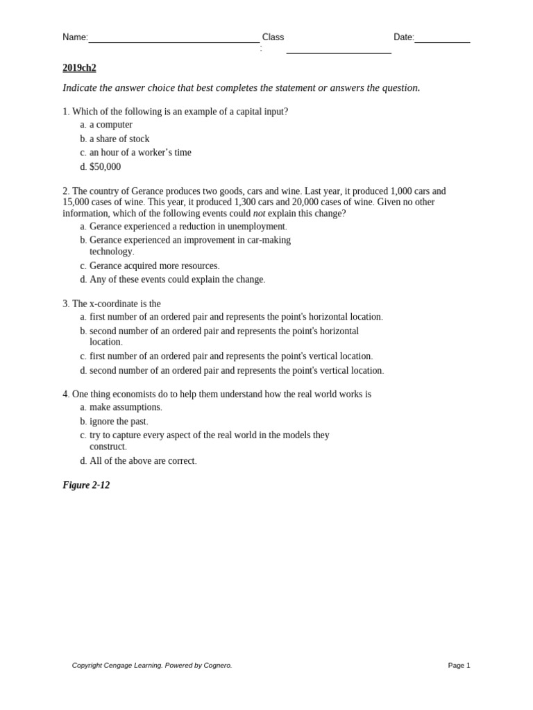 Economics Quiz Questions and Answers | PDF | Economics | Economies