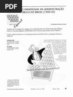 OS PARADIGMAS DA ADMINISTRAÇAO PÚBLICA NO BRASIL (1900-92)
