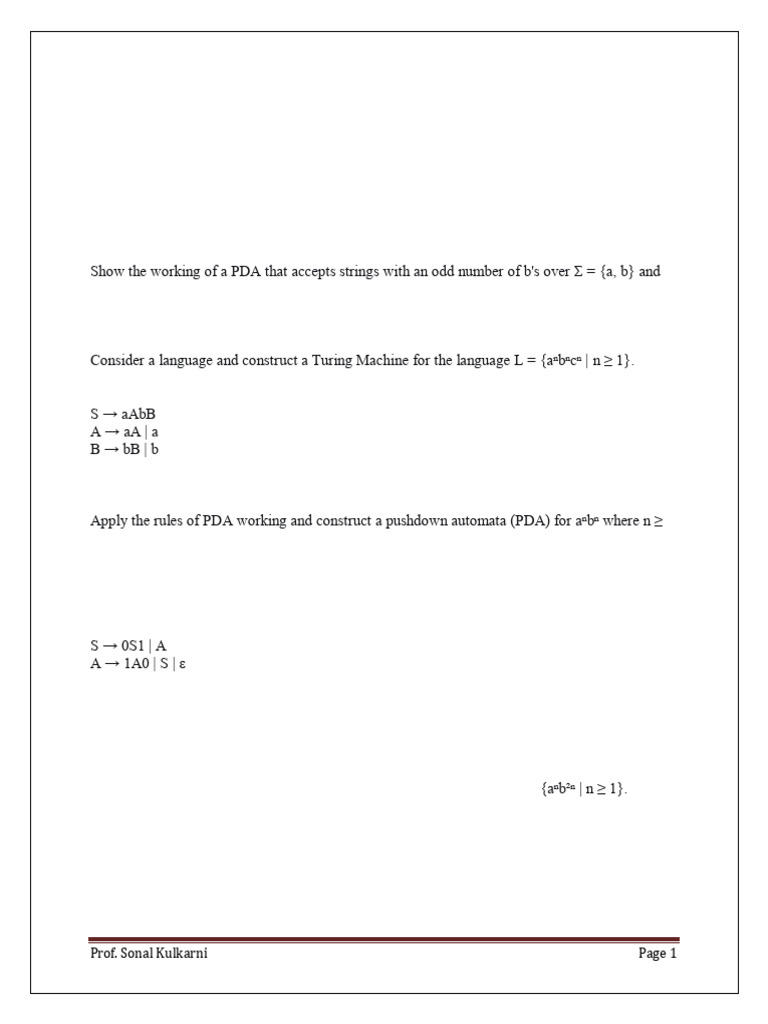 Theory of Computation Test Questions | PDF | Computational Complexity ...