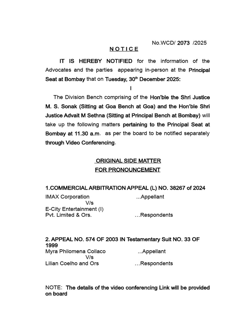 Notice Bom 20251229145353 | PDF