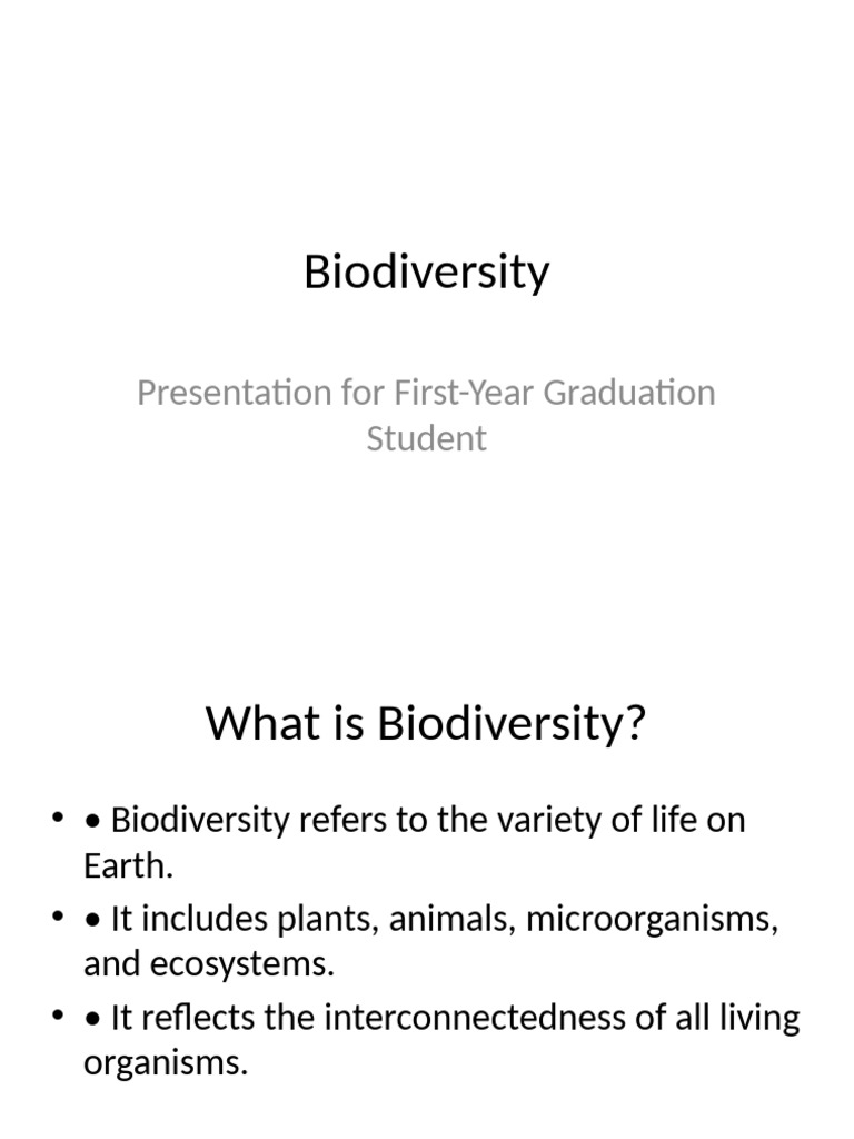 Biodiversity Presentation | PDF