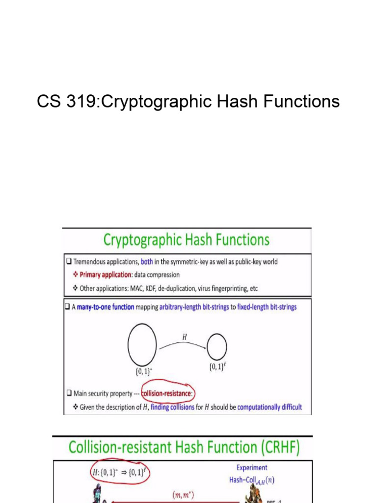 Cryptographic Hash Functions Explained | PDF | Cryptography | Encryption
