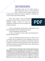 Planos de Recuperação Judicial