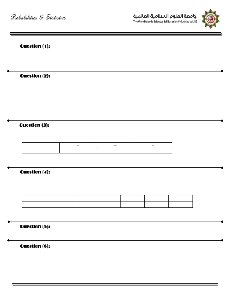 Probabilities & Statistics - Statistics | PDF | Statistical Analysis ...