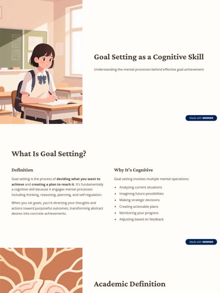 Cognitive Skills in Goal Setting | PDF | Goal Setting | Goal
