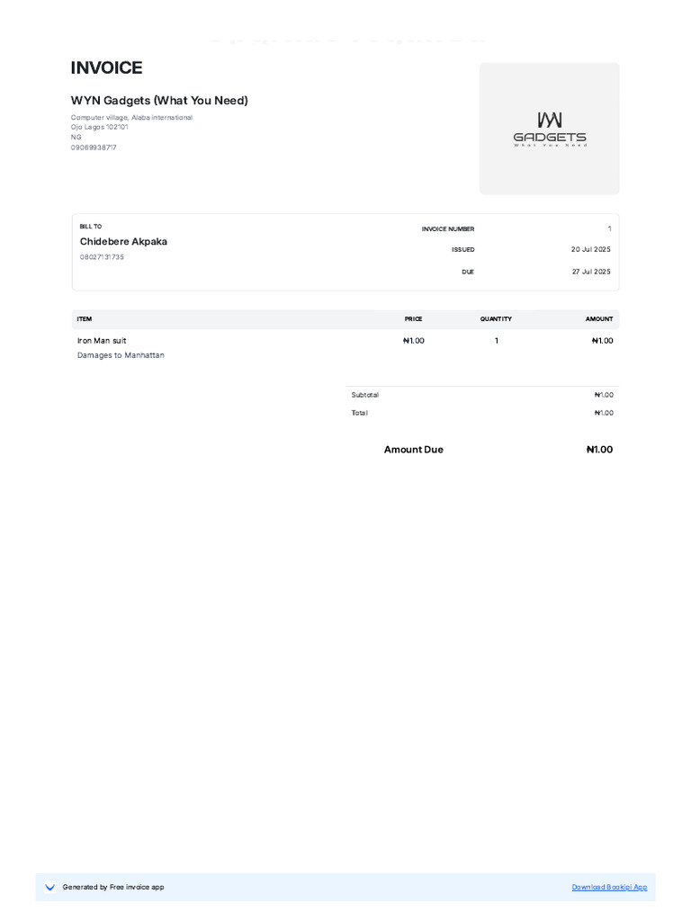 Invoice for Iron Man Suit Damage | PDF