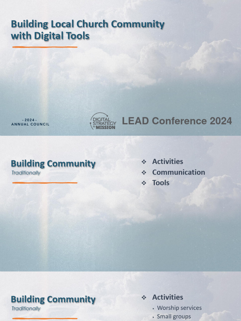 Digital Tools for Church Community Building | PDF | Computer Mediated ...