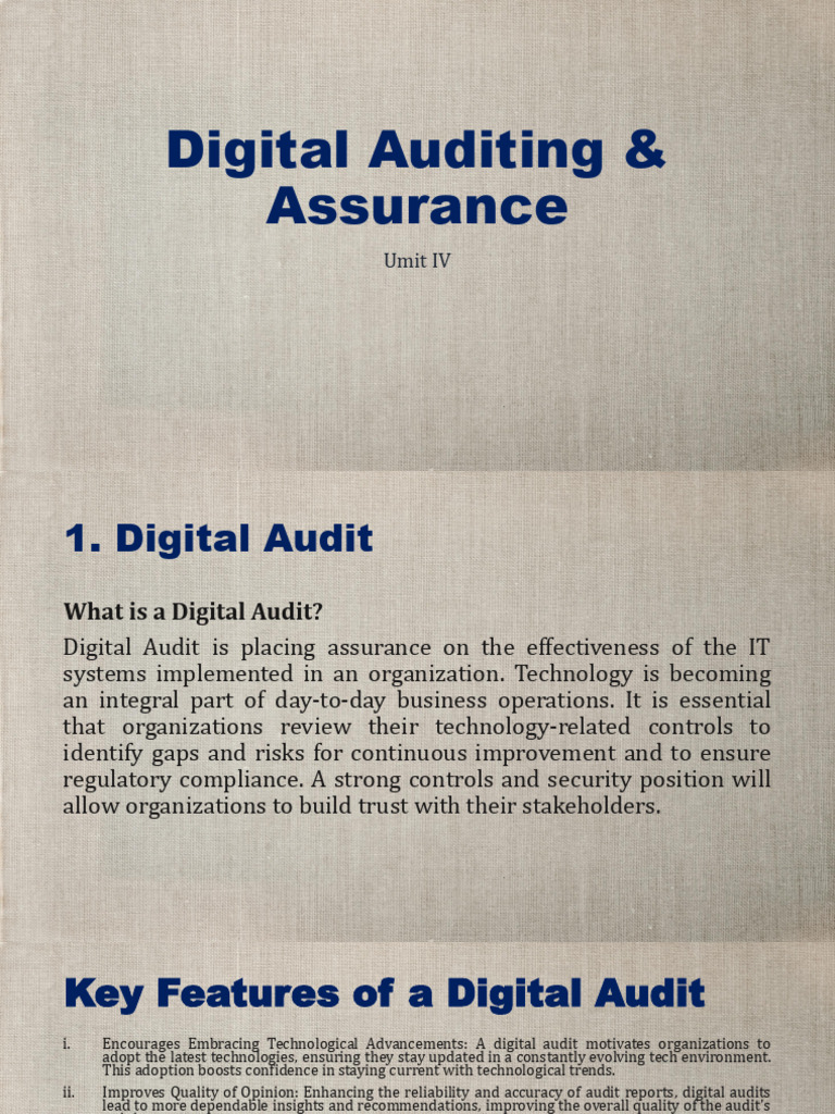 Digital Audit: Enhancing IT Assurance | PDF