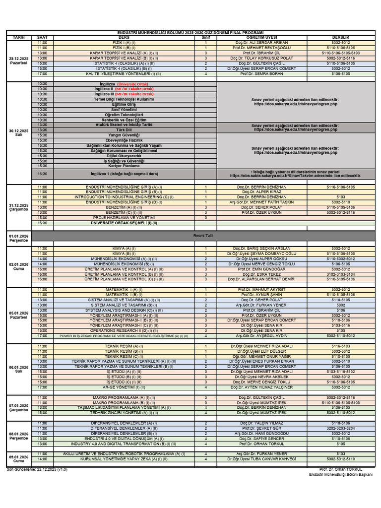 2025 2026 Guz Final Programi v1.0 Ogr | PDF