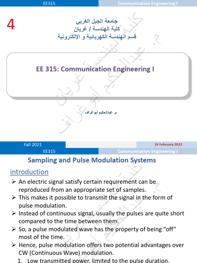 4-Sampling and Pulse Modulation 2 | PDF | Sampling (Signal Processing ...
