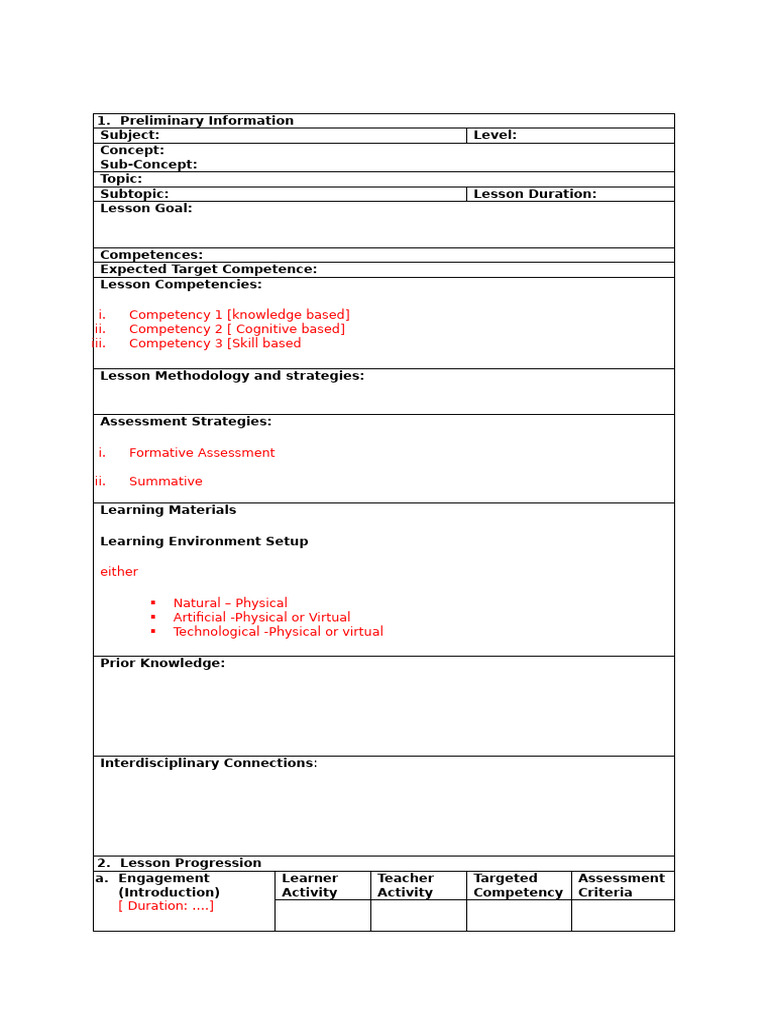 Lesson Plan Structure and Strategies | PDF