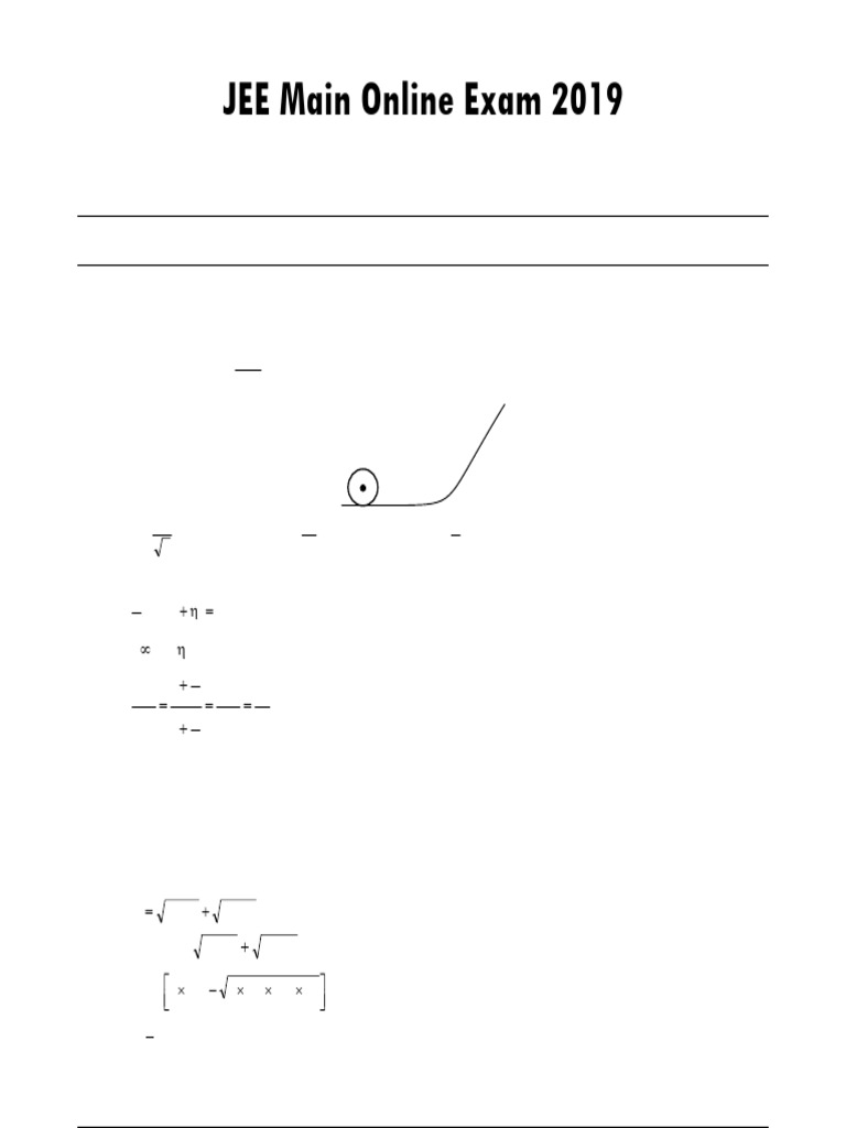 JEE Main 2019 Physics Questions & Solutions | PDF | Oscillation | Pendulum