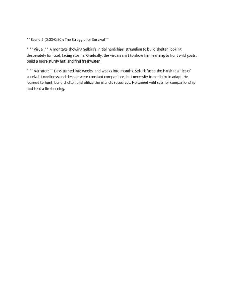 Alexander Selkirk Script III | PDF
