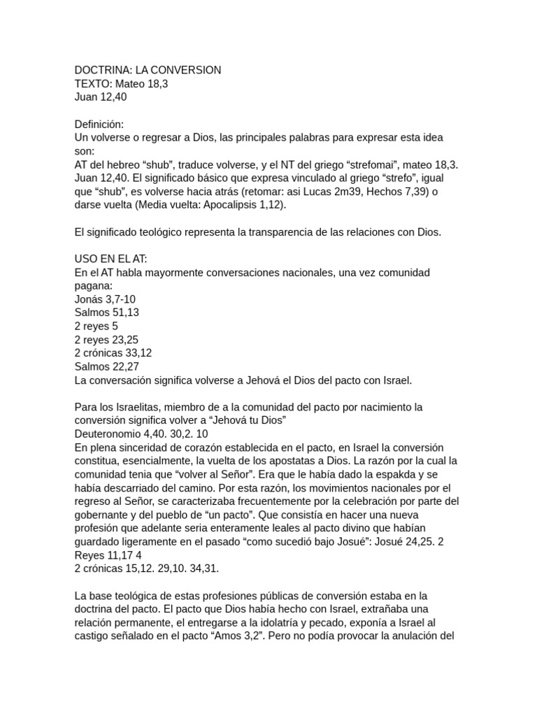 Doctrina La Conversion | PDF | Creencia religiosa y doctrina ...