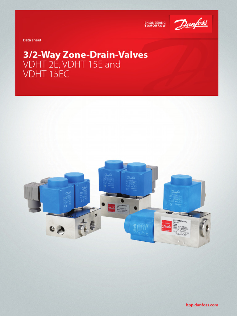 3/2-Way Zone-Drain Valves Data Sheet | PDF | Mains Electricity | Valve