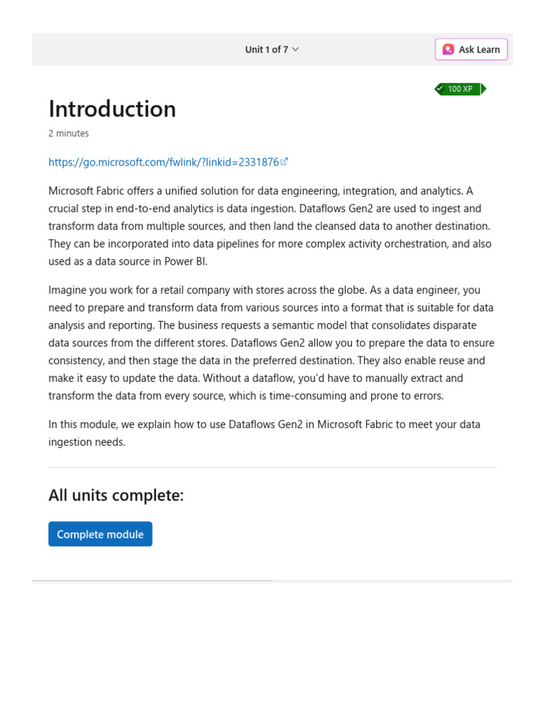 2.5.ingest Data With Dataflows Gen2 in Microsoft Fabriced | PDF | Data ...