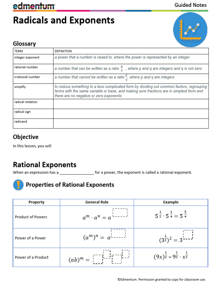 Radicals and Exponents | PDF | Exponentiation | Numbers