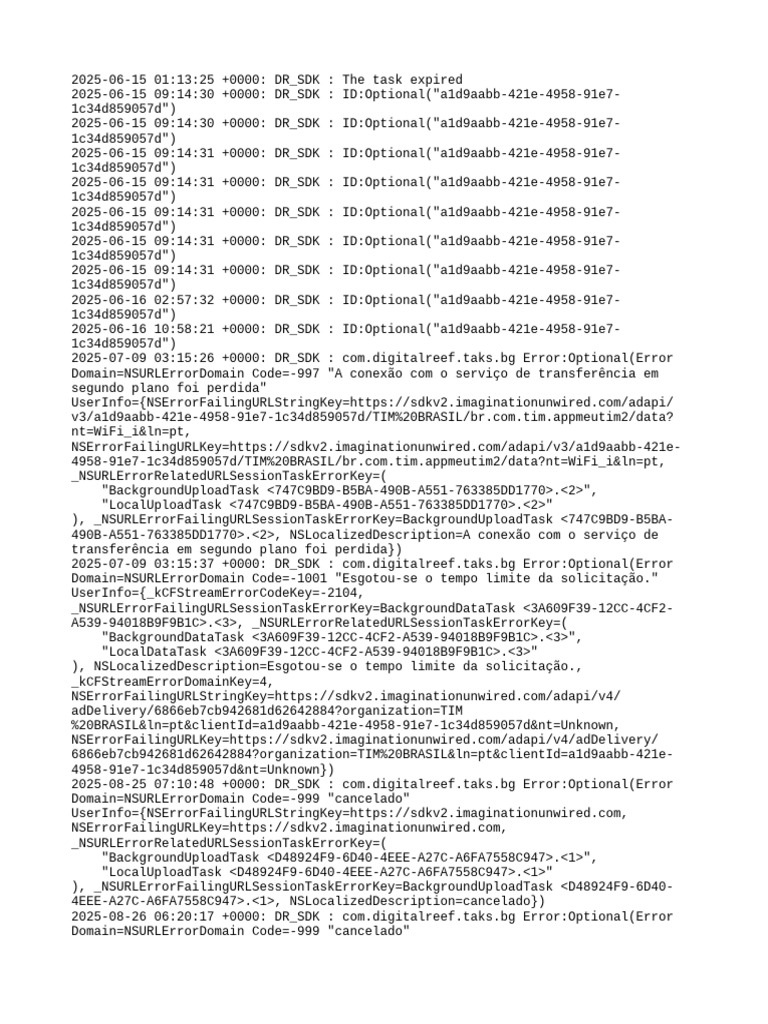 DR_SDK Task Errors and Expirations | PDF