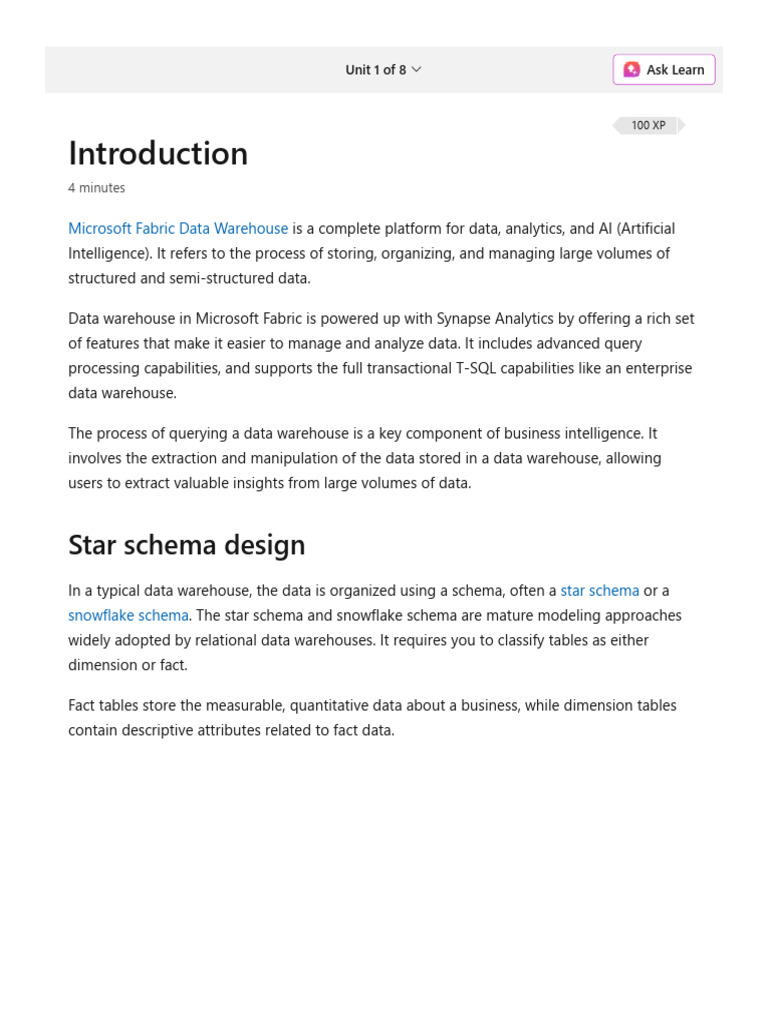 Microsoft Fabric Data Warehouse Guide | PDF | Data Warehouse | Sql
