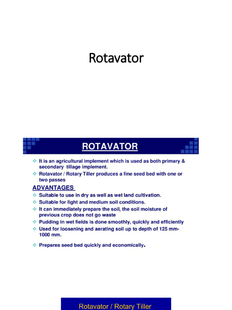 Rotavator | PDF