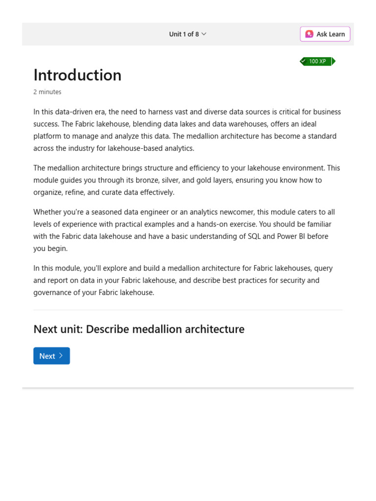 Medallion Architecture for Data Lakehouses | PDF | Apache Spark | Analytics