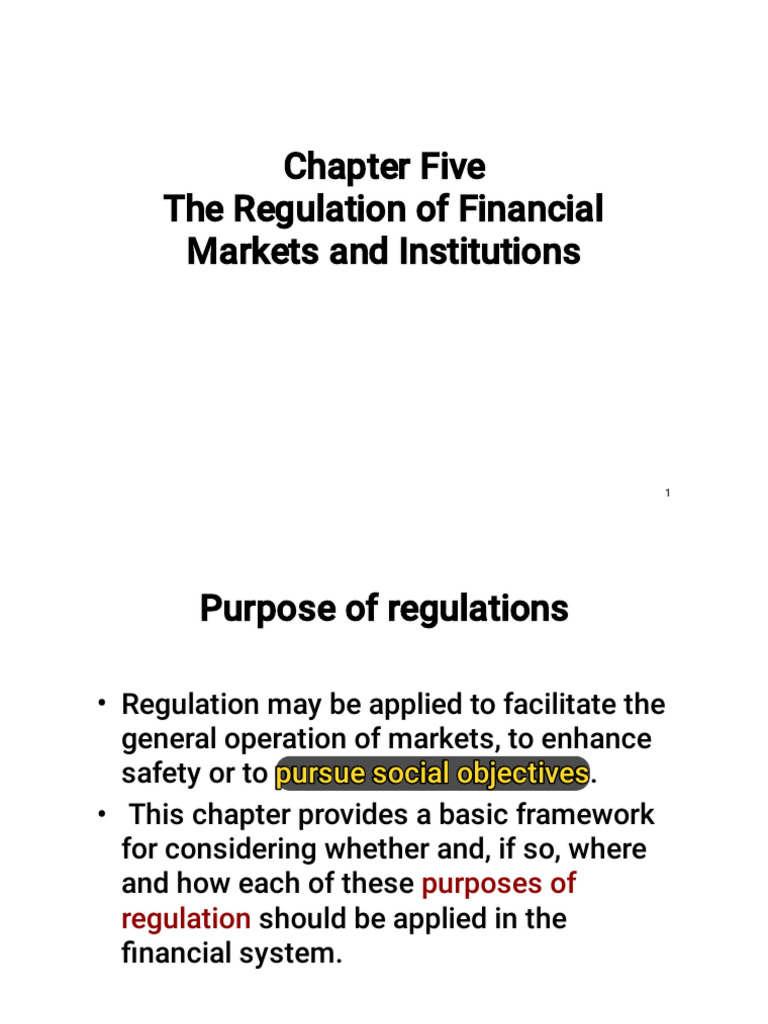 Financial Regulation: Purpose and Impact | PDF | Market Liquidity ...