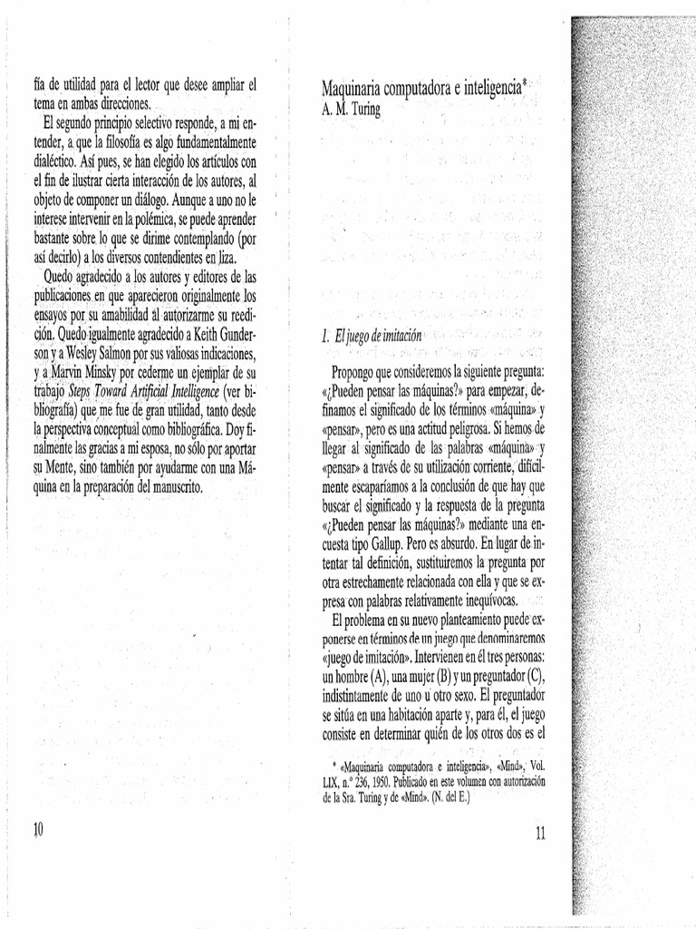 Turing en Anderson (Ed.) Maq. Comput e Intelig | PDF