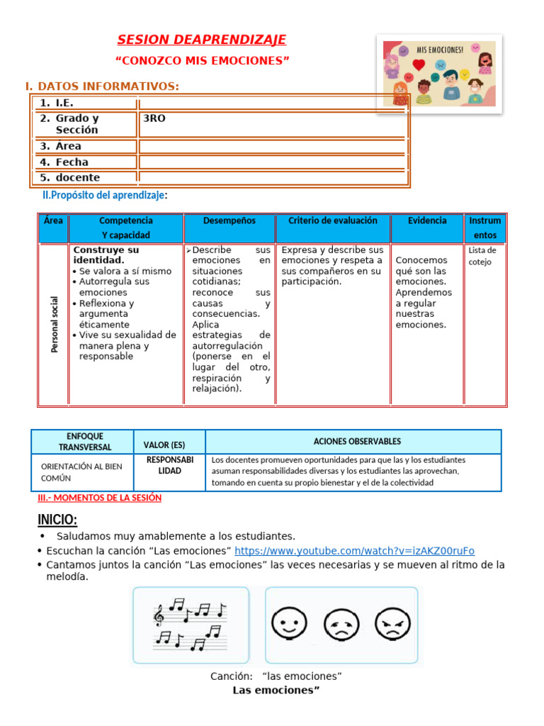Conozco Mis Emociones: Aprendizaje Activo | PDF | Las emociones ...